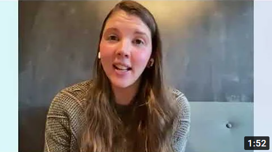 New mom, Jenna gives an interview from her home. 