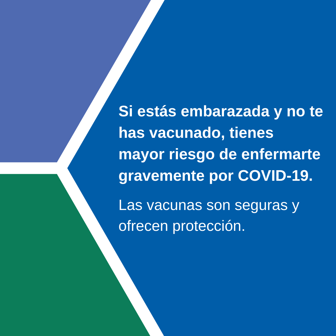 Graphic encouraging pregnant women to get vaccinated against COVID-19