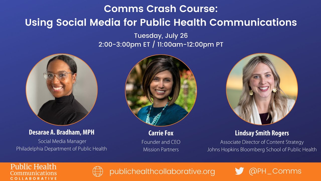 Webinar: Using Social Media for Public Health Communications