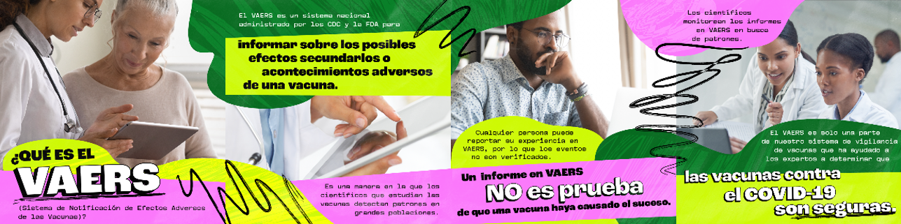 A four-part carousel post shows people of different races and gender expressions looking and pointing at iPads and computer screens. They include doctors and scientists in white coats along with people in every day clothing. Some people look pensive, while others are smiling. The carousel text is displayed on bright colorful shapes overlaid on the images.