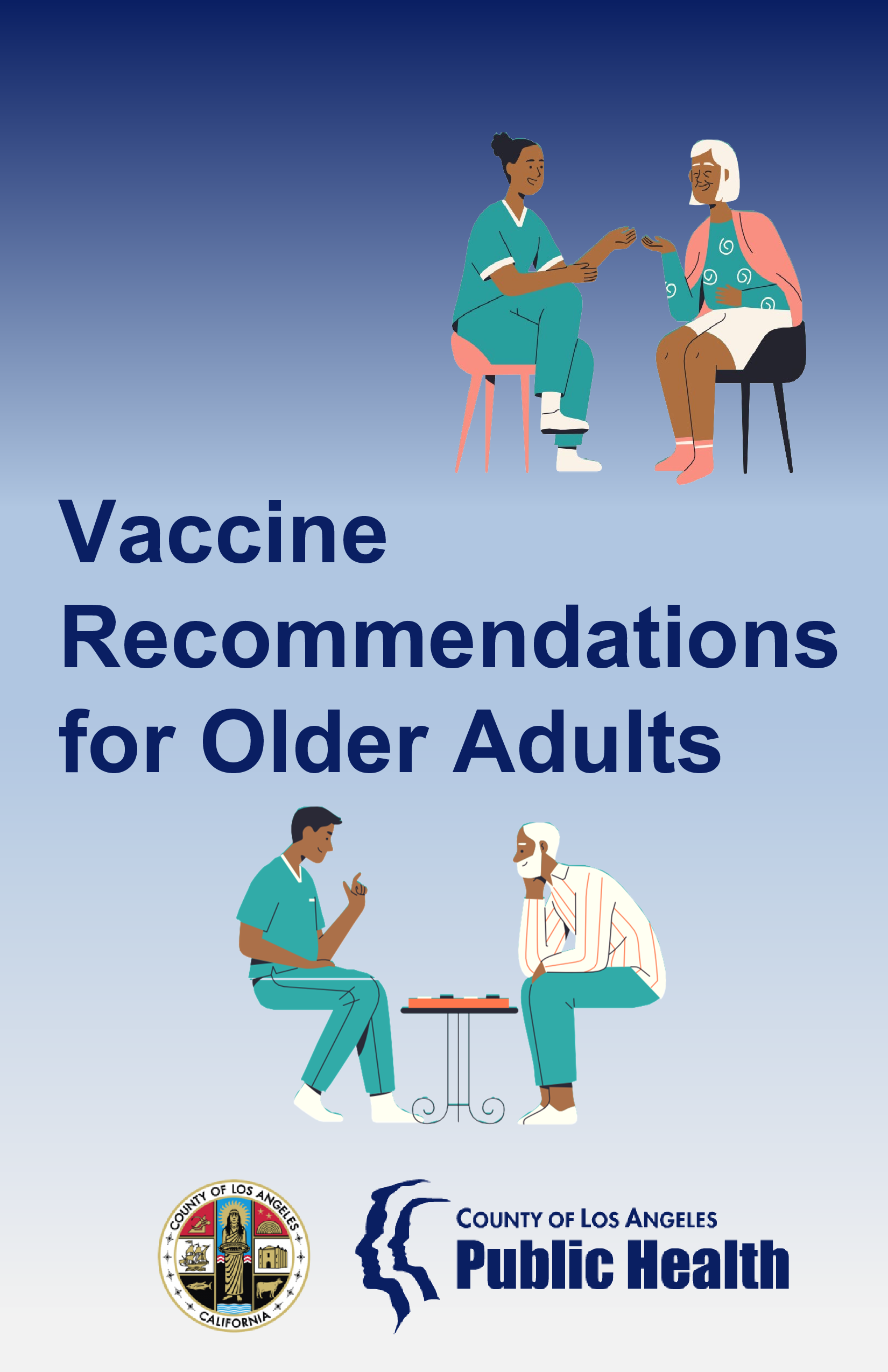 Cover page of toolkit shows two older patients consulting with their healthcare providers.