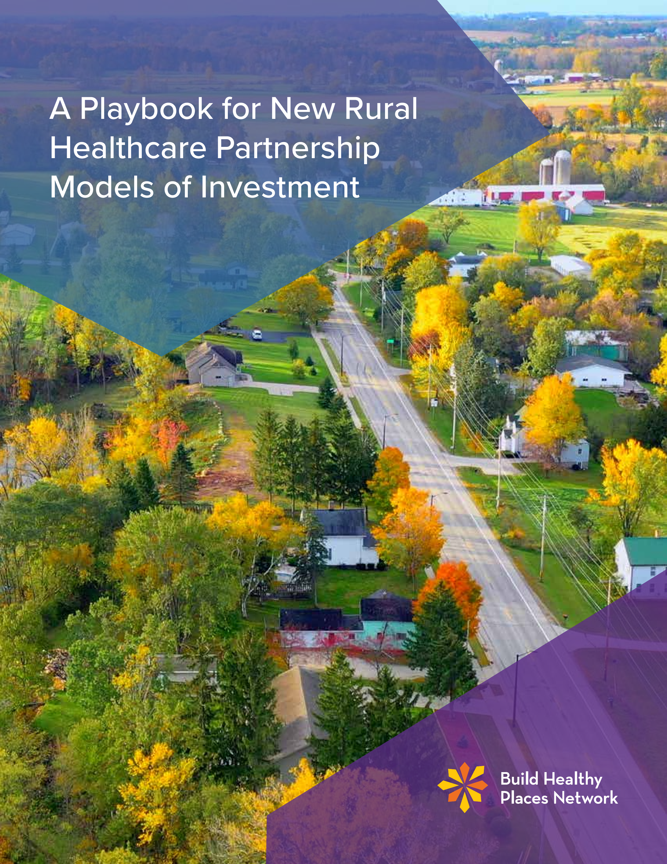 Cover page of report shows a photo of a rural town