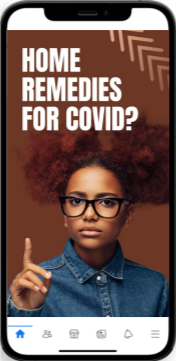 Brown background with picture of one Black teenager per image across four static images.  Two guys and two girls in total. Each are pointing to a phrase in the graphic