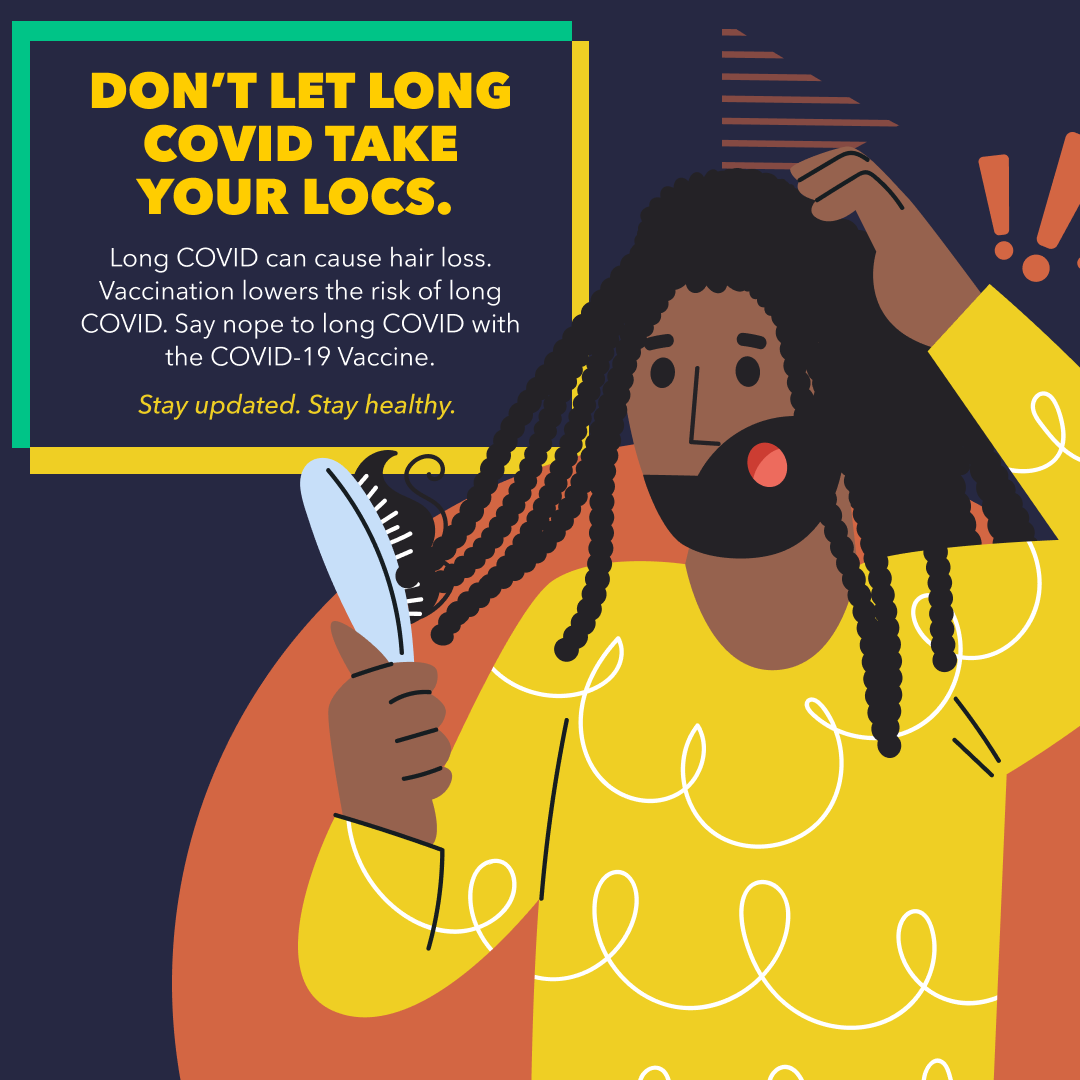 Black person holds a hairbrush and touches their scalp, looking nervous.