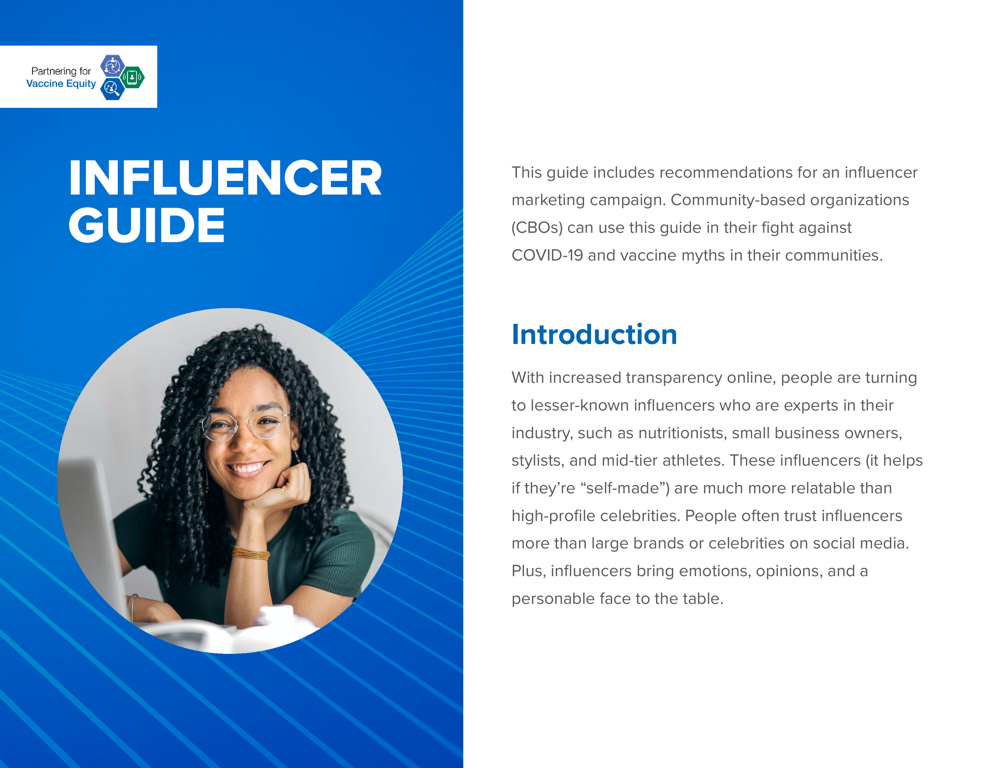 A Black woman smiles and looks at her computer 