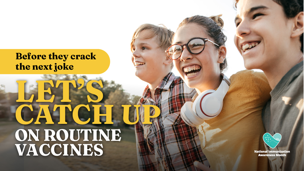 Image of three smiling teenagers with their arms around each other.