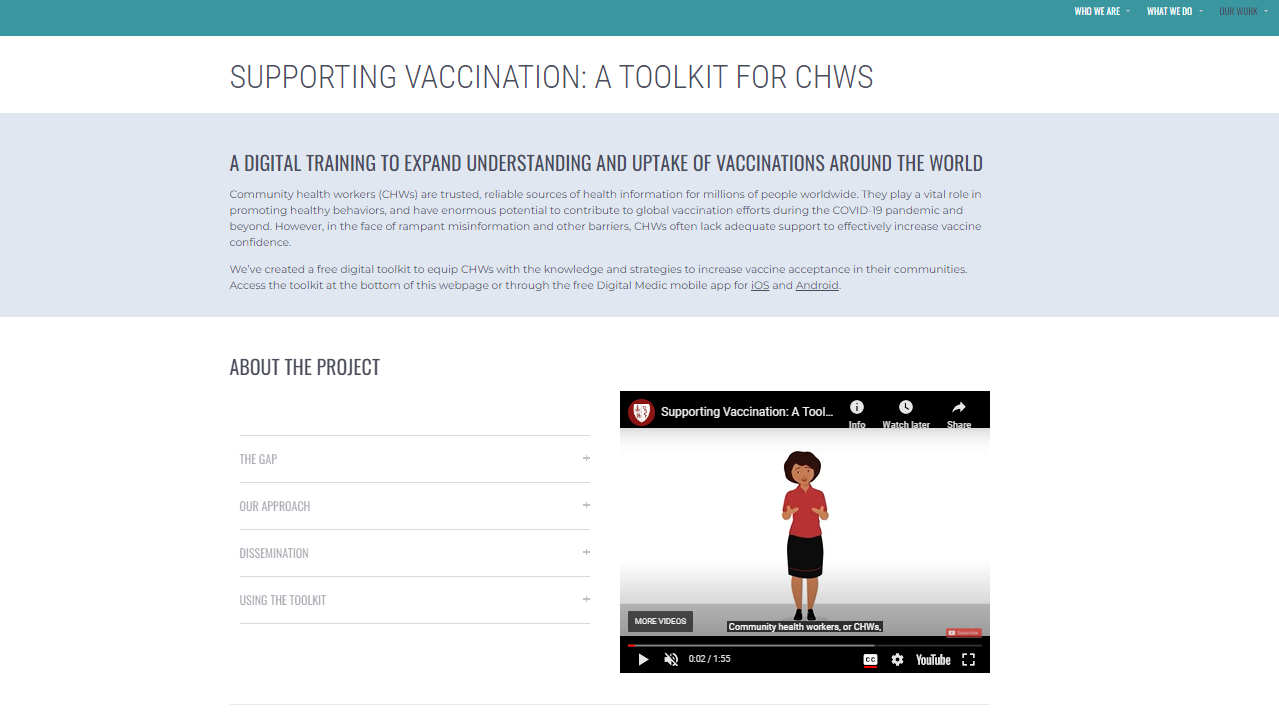 Still image of a video shows a cartoon of a woman talking. 