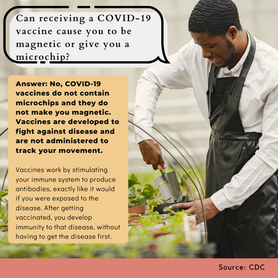 black man in a greenhouse potting plants