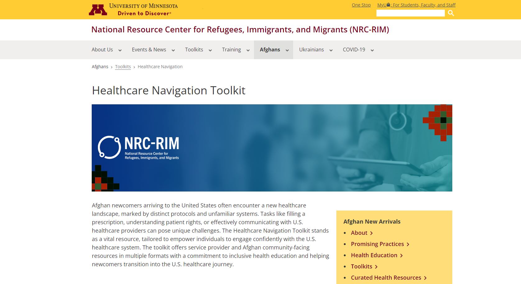 nrc-rim webpage