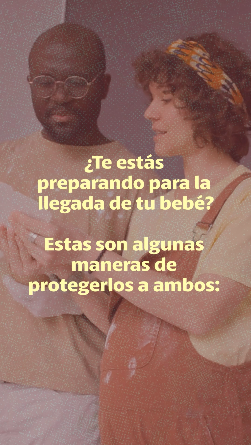 This video starts off with expecting parents reading instructions and then shows a person with a glass of water and prenatal vitamins. The next frame shows a health care provider performing an ultrasound on a pregnant person.