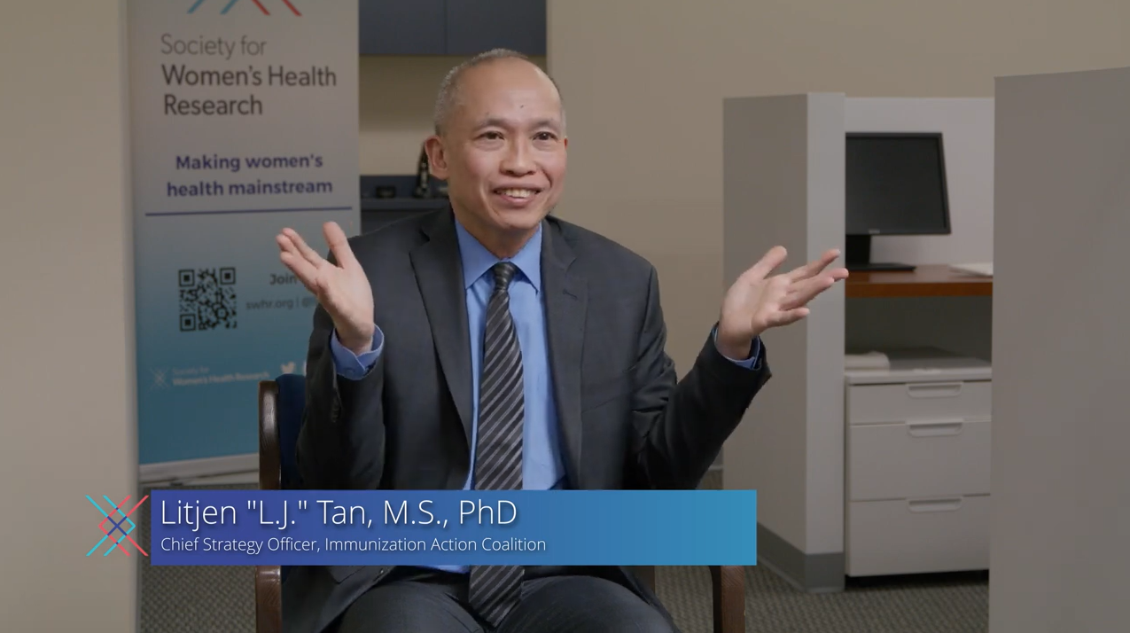 Litjen "L.J." Tan, M.S., PhD, Asian man with short gray hair discussing HPV vaccine safety and effectiveness.