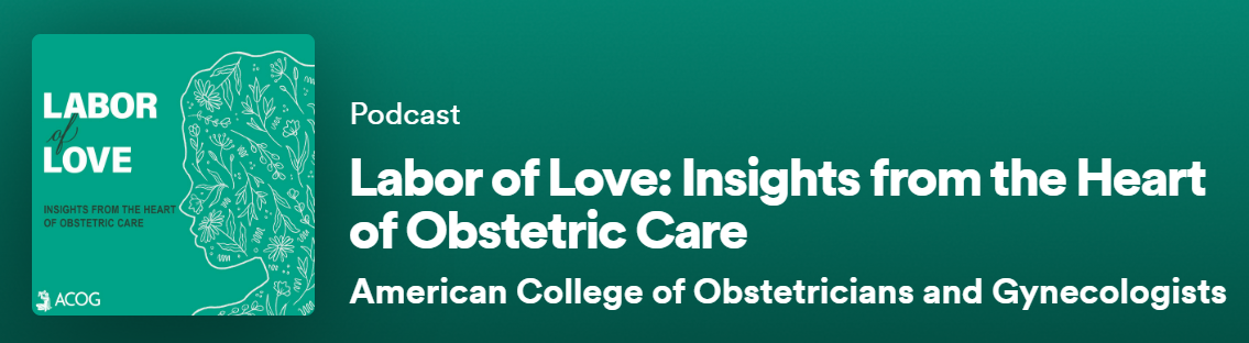 Silhouette of a woman's side profile next to the title of the podcast  