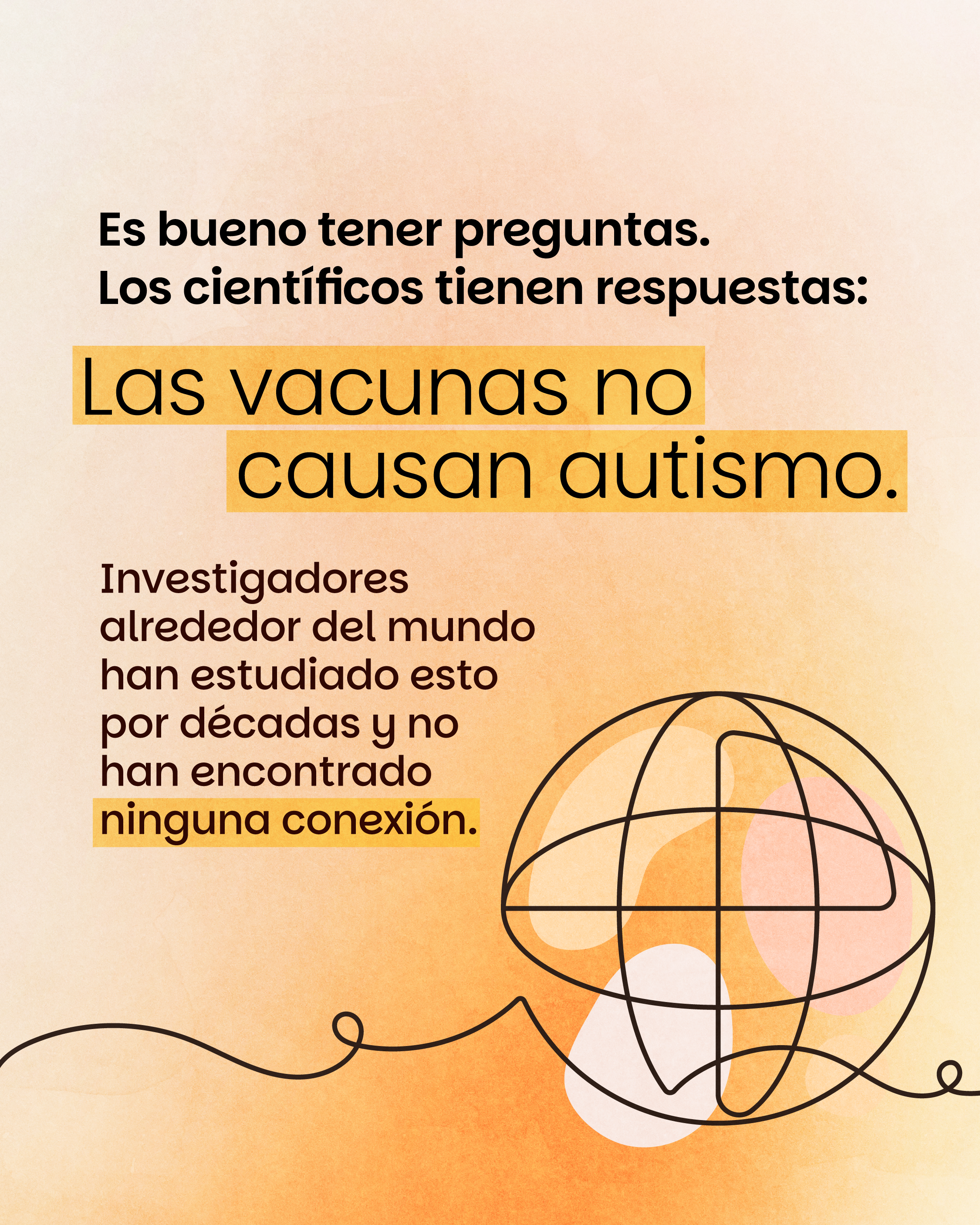 Graphic emphasizes that there's no link between vaccines and autism.