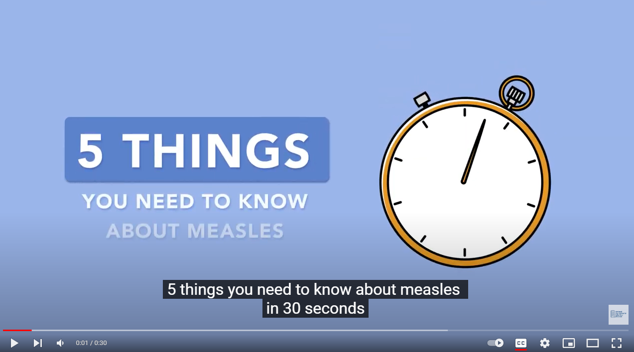 A cartoon clock appears next to title text 