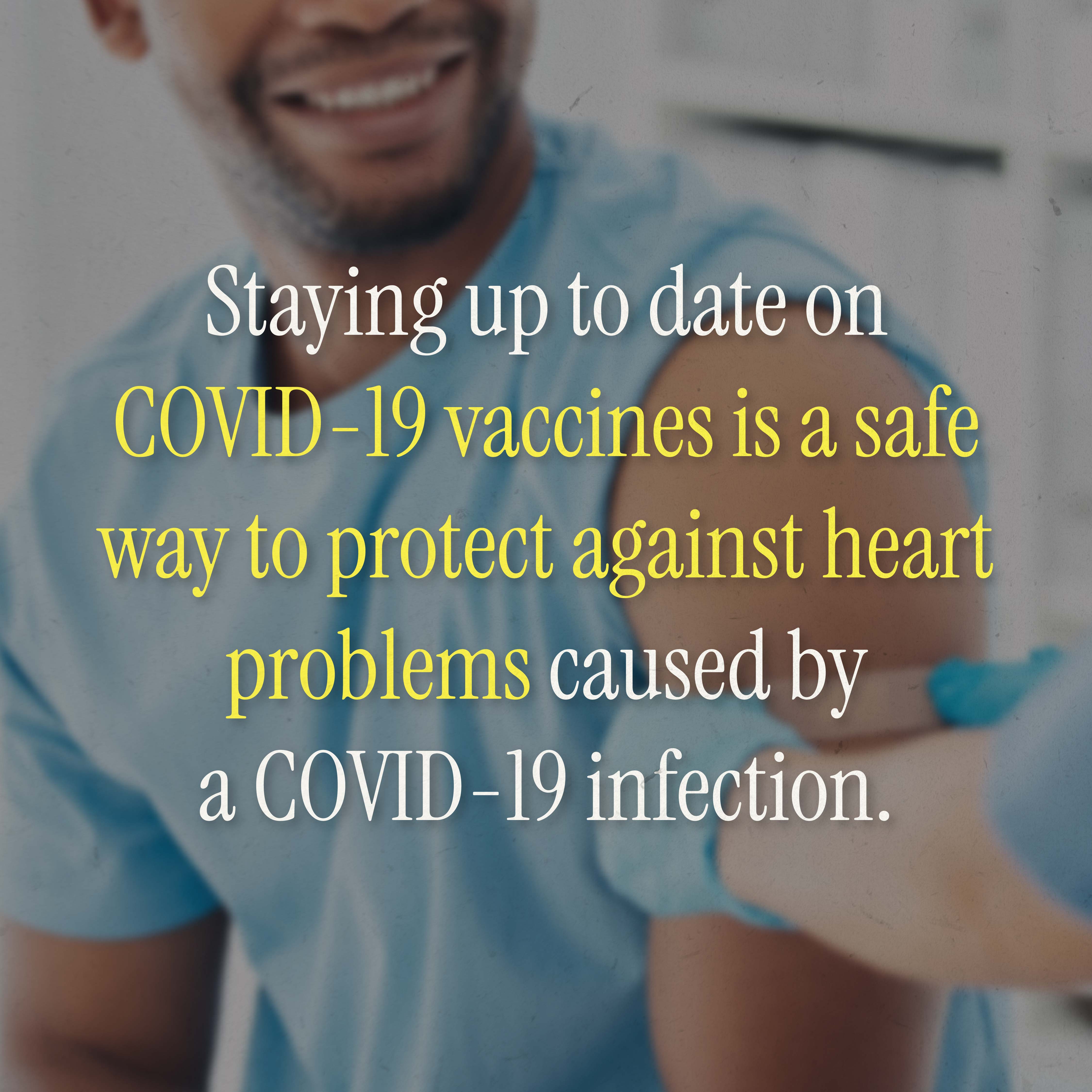 Smiling man receives a vaccine