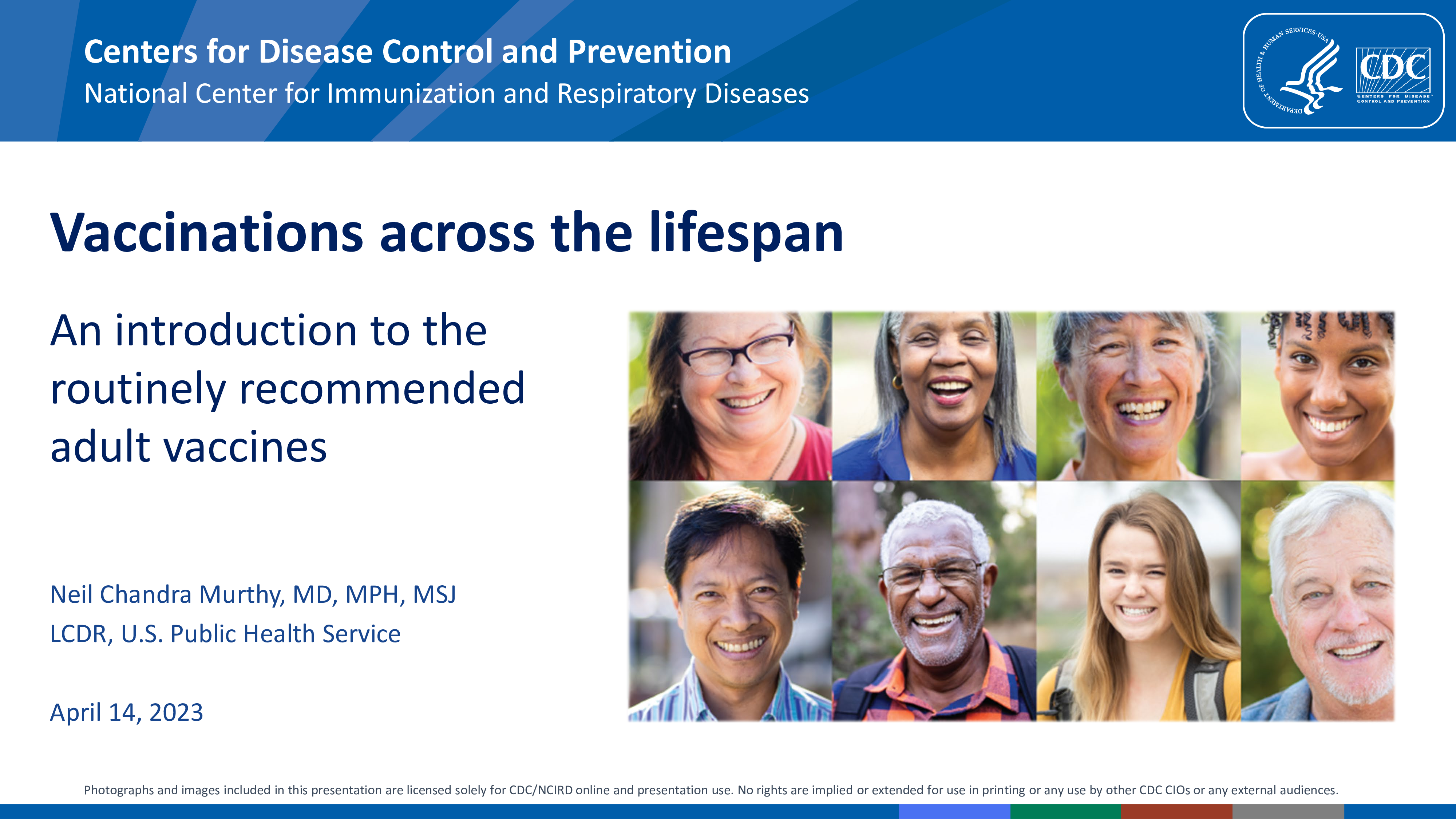 Vaccinations across the lifespan slides.