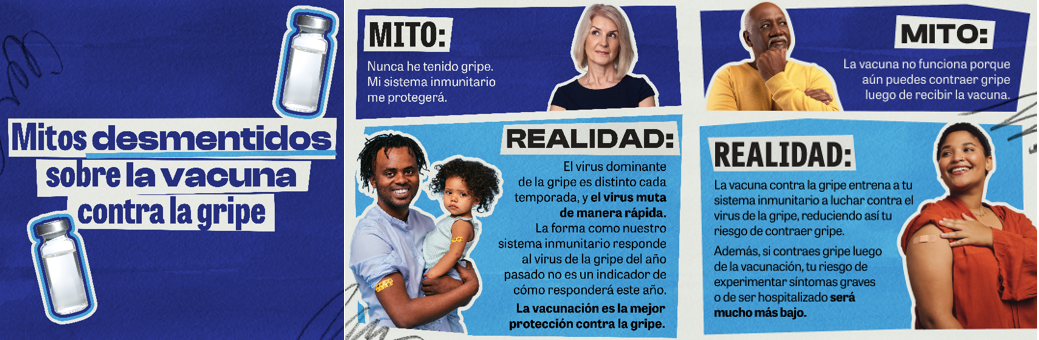 Panel of three images shows multiple pictures including a white woman looking pensive, a Black man holding his daughter, an older Black man looking pensive, and a Black woman showing off a bandage on her shoulder