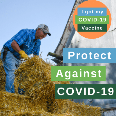 white man picking up a hay bale
