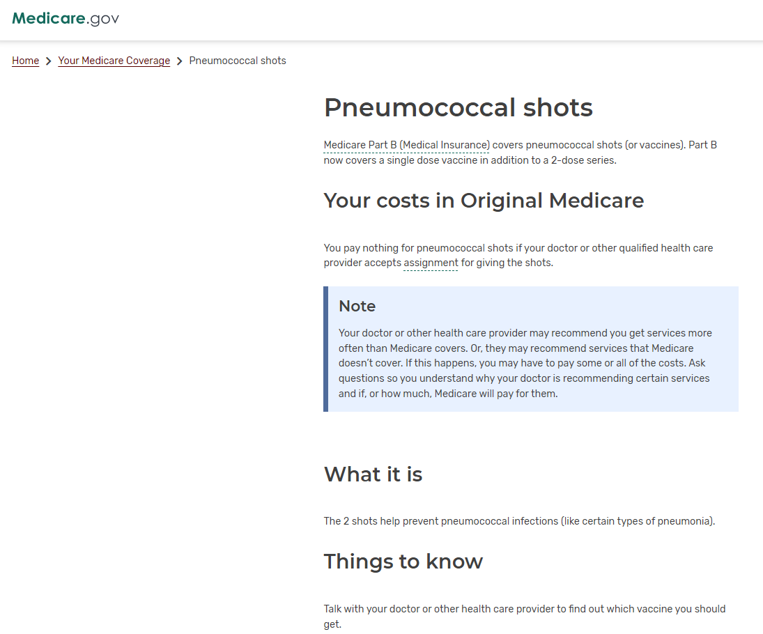 medicare webpage