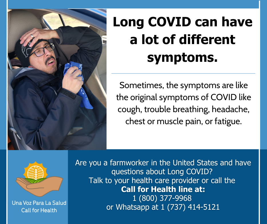 Farmworker looks extremely fatigued sitting in his car, with one hand on his head and the other holding a bandana.