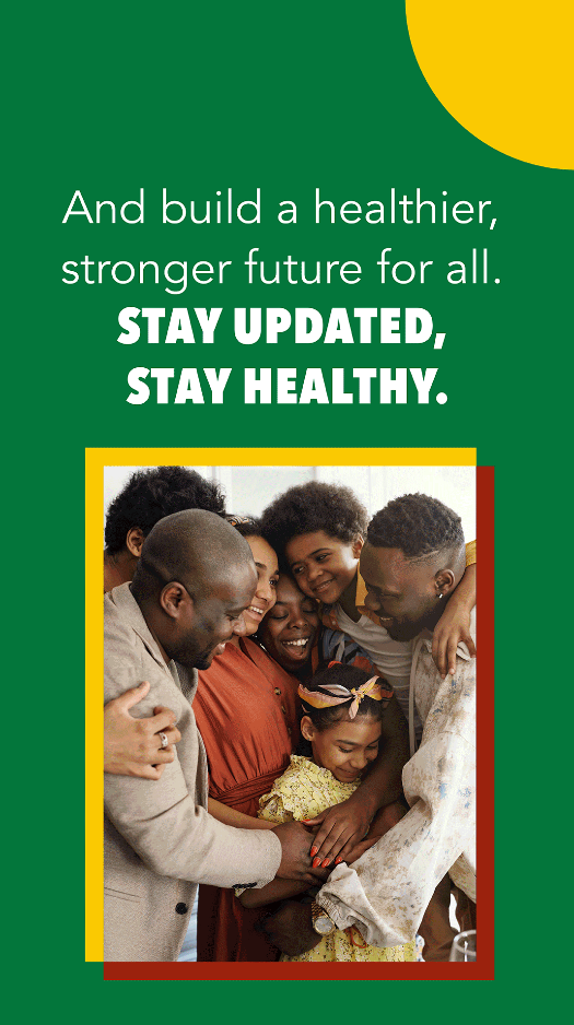 Video still shows a multigenerational Black family hugging and smiling.