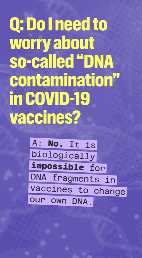 Video still shows Q&A text in front of a background displaying DNA helices.