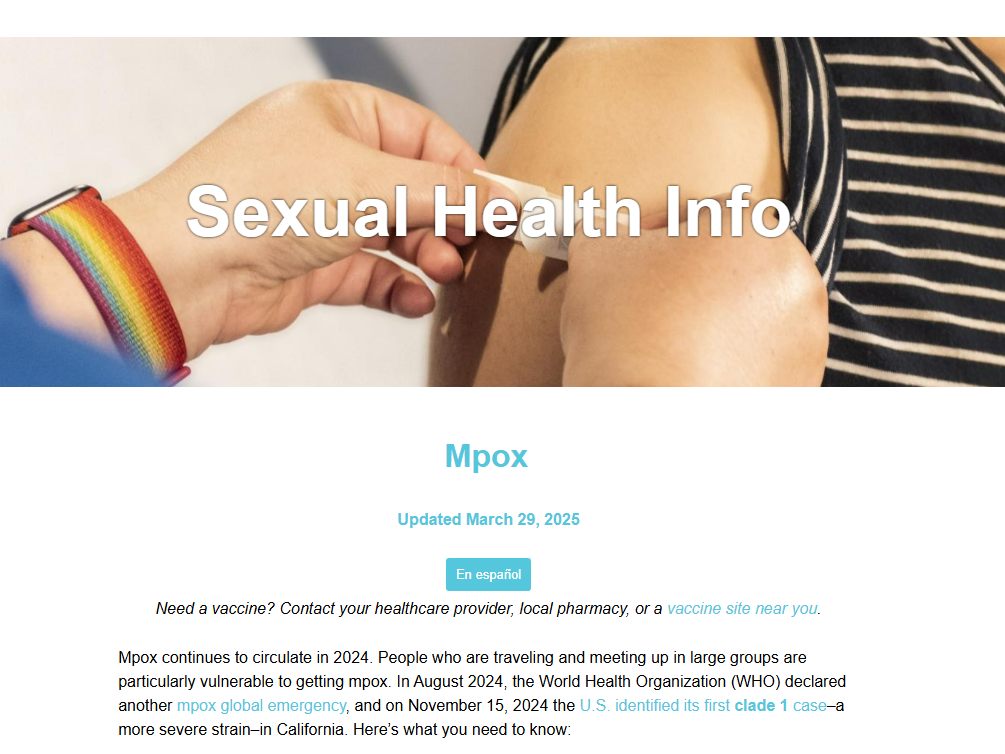 Building Healthy Online Communities Mpox webpage