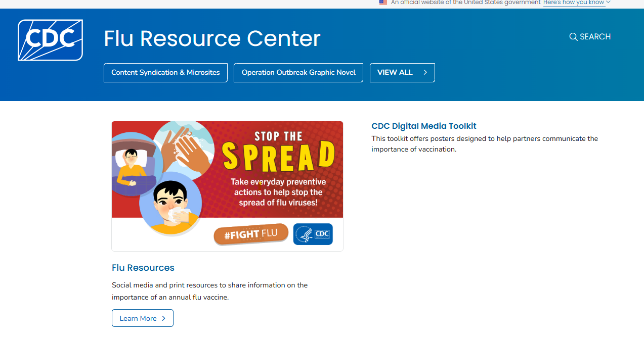 cdc webpage