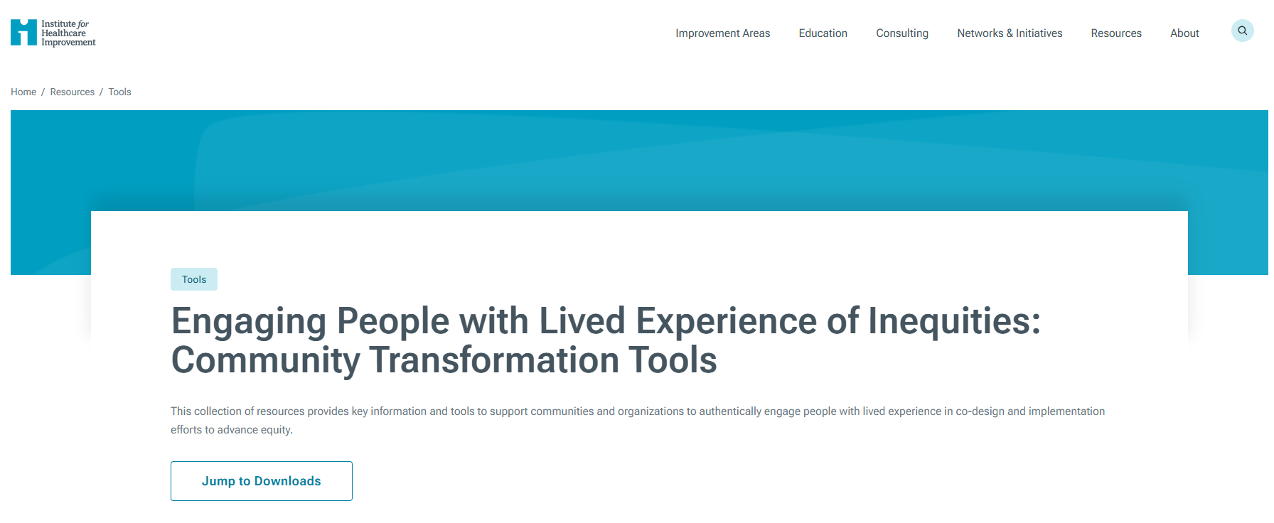 IHI webpage
