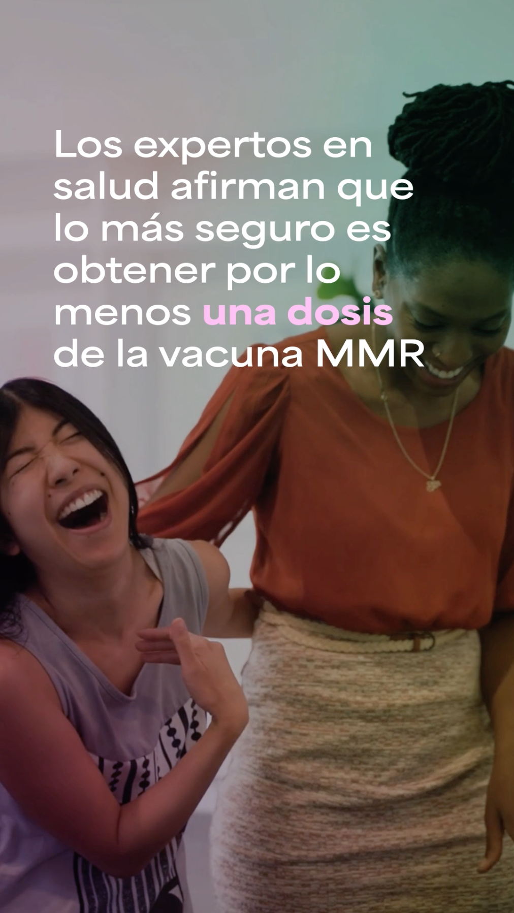 Video with text highlights importance of one dose of the MMR vaccine for uncertain young adults