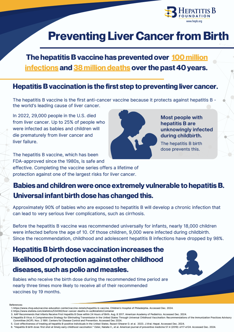 Factsheet: Preventing Liver Cancer from Birth