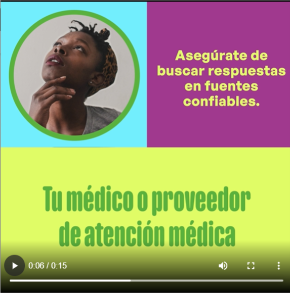 Image of woman thinking with phrase "it's normal to have questions about COVID-19 vaccination." There is also an image of a question mark within this graphic..