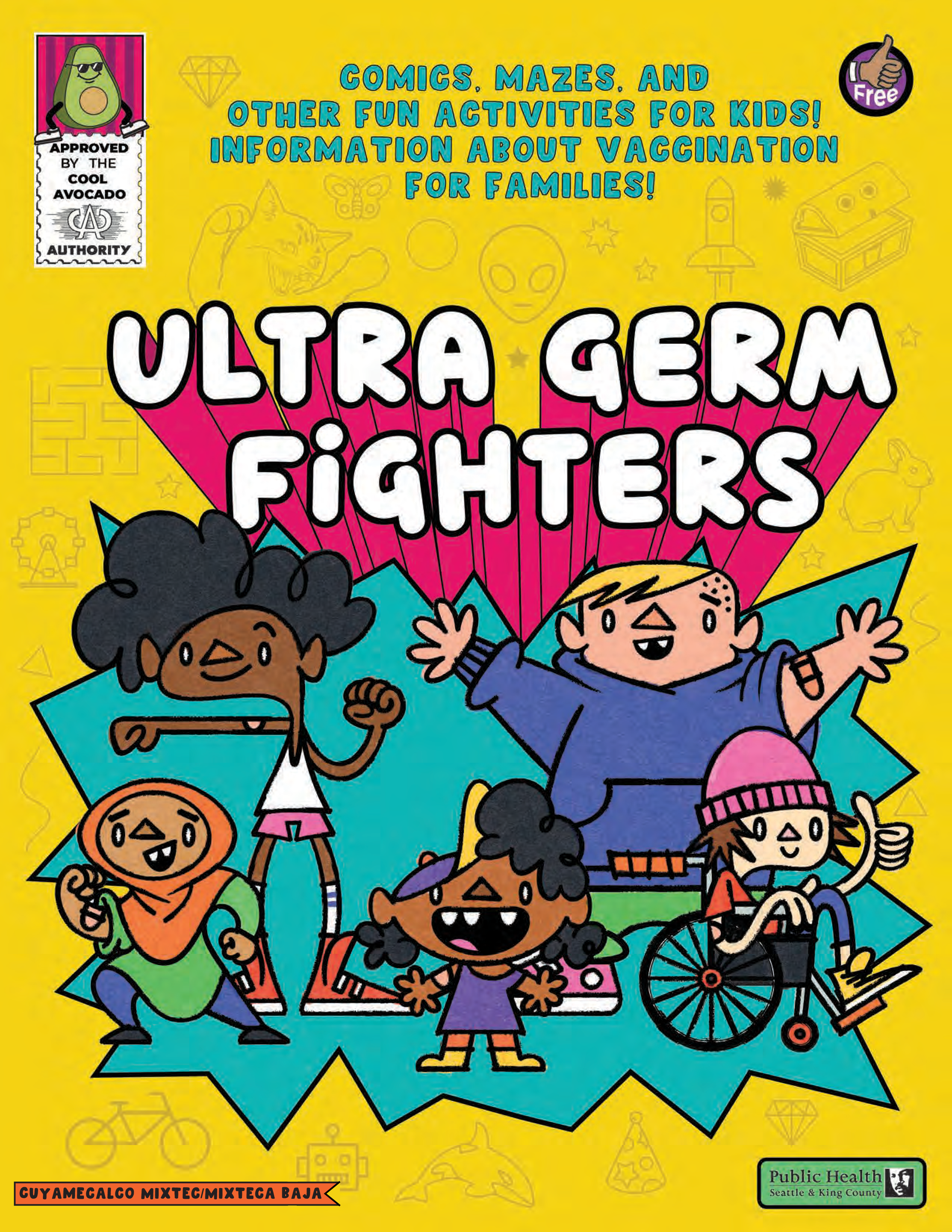 colorful comic book cover with several differently abled children