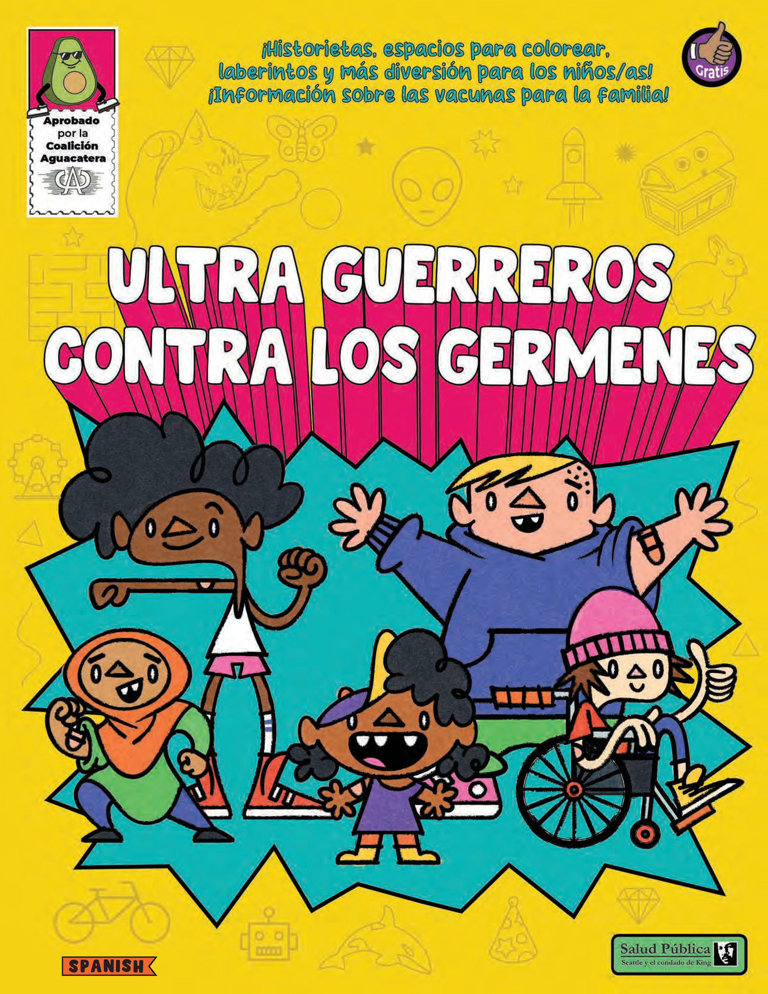 colorful comic book cover with several differently abled children