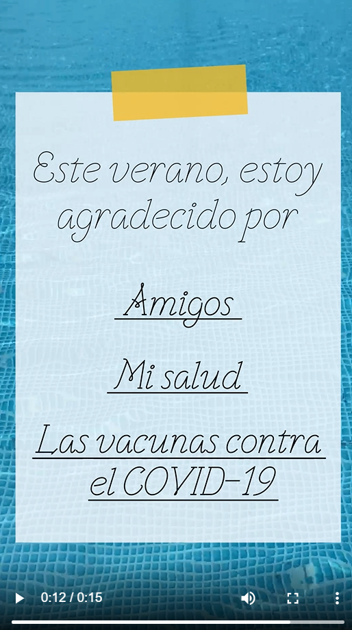 Text on a blue post it appears against a blue watery background