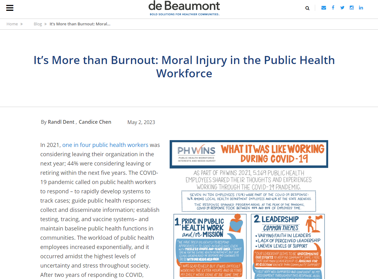 deBeaumont Foundation webpage