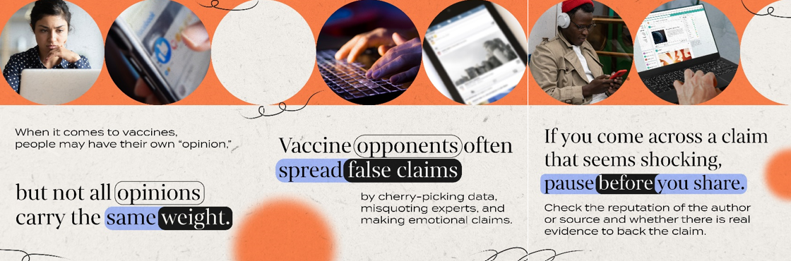 Panel of three images includes a woman looking quizzically at her laptop, a Black man looking at his phone, and hands typing on a keyboard.