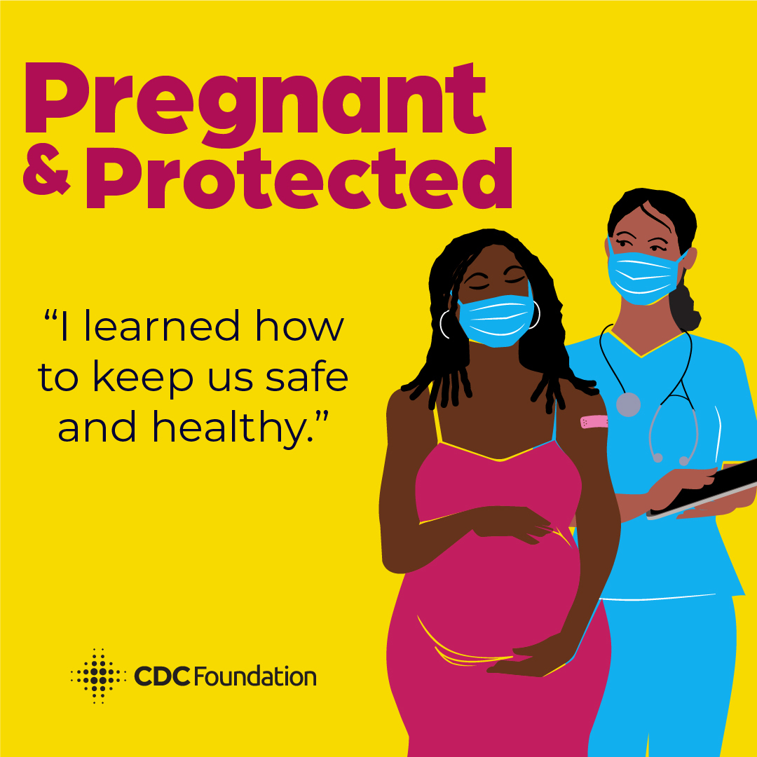 A black woman and her health care provider stand next to each other